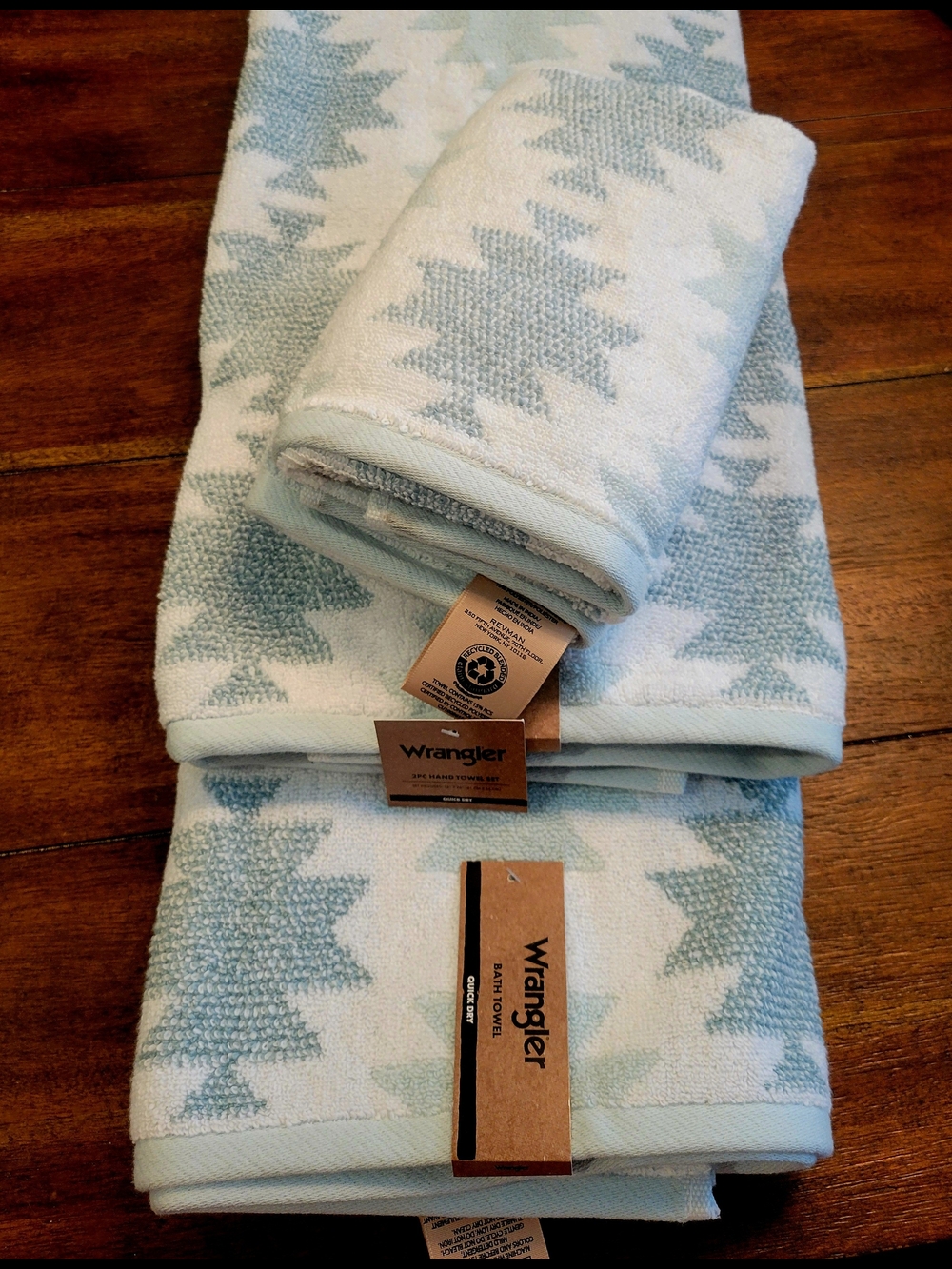 4 Piece Set Wrangler Southwestern Towels